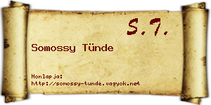 Somossy Tünde névjegykártya