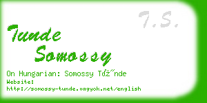 tunde somossy business card